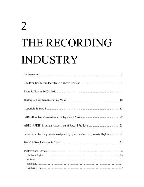2 THE RECORDING INDUSTRY